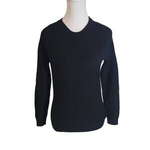 Lululemon Athletica Size Est 2 Women's Crewneck Ribbed Sweater Metal Logo Warmth